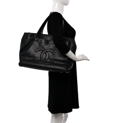 Chanel Caviar Stitched CC Shopper Tote Black 2 of 18