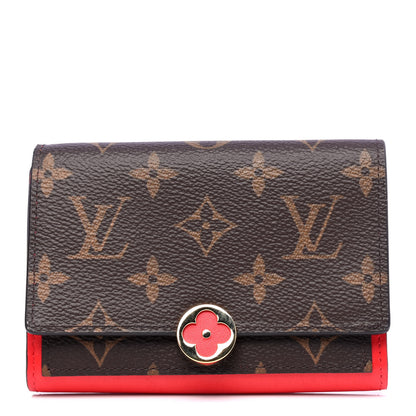 Louis Vuitton Monogram Flore Compact Wallet Coquelicot 1 of 4