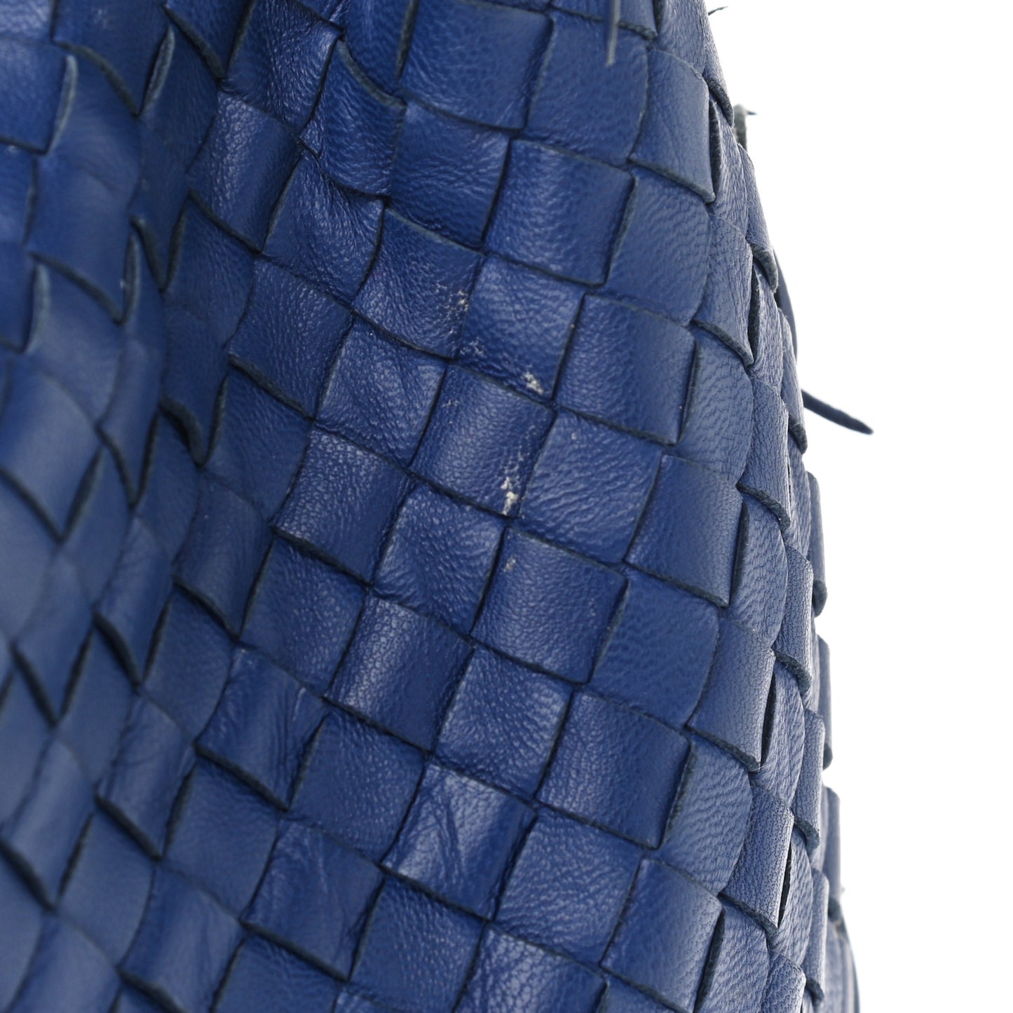 Nappa Intrecciato Fuzzy Medium Veneta Hobo Sapphire
