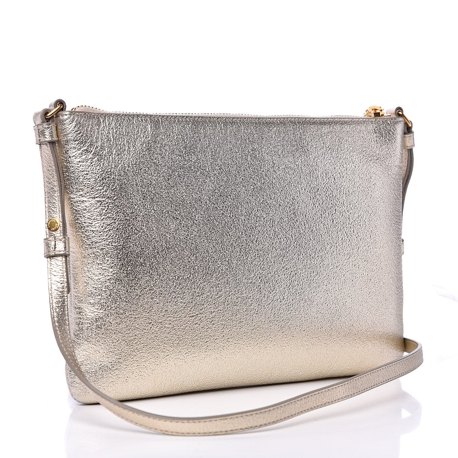 Saint Laurent Metallic Calfskin Teen Monogram Crossbody Bag Gold 3 of 10