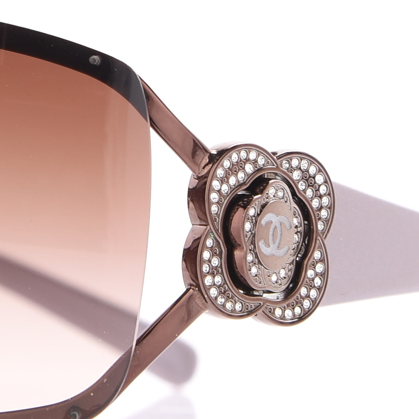 Swarovski Crystal Camellia CC Sunglasses 4164-B Bronze