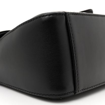 Gucci Calfskin Matelasse Monochrome GG Marmont Top Handle Shoulder Bag Black 9 of 13