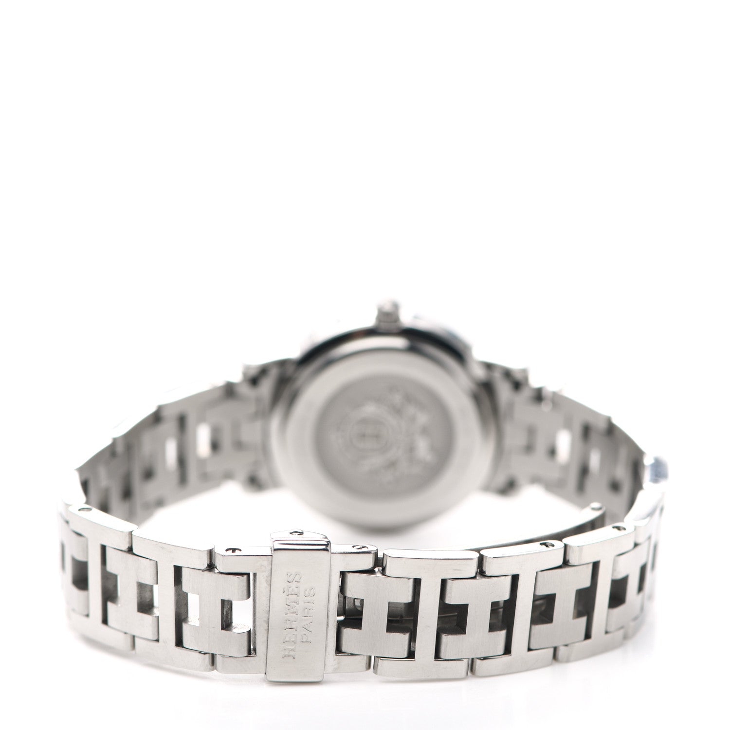 Hermes Stainless Steel 24mm Clipper Quartz Watch Black 5 of 8