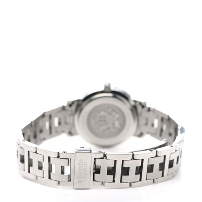 Hermes Stainless Steel 24mm Clipper Quartz Watch Black 5 of 8