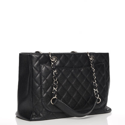 Chanel Caviar Quilted Grand Shopping Tote GST Black 3 of 7