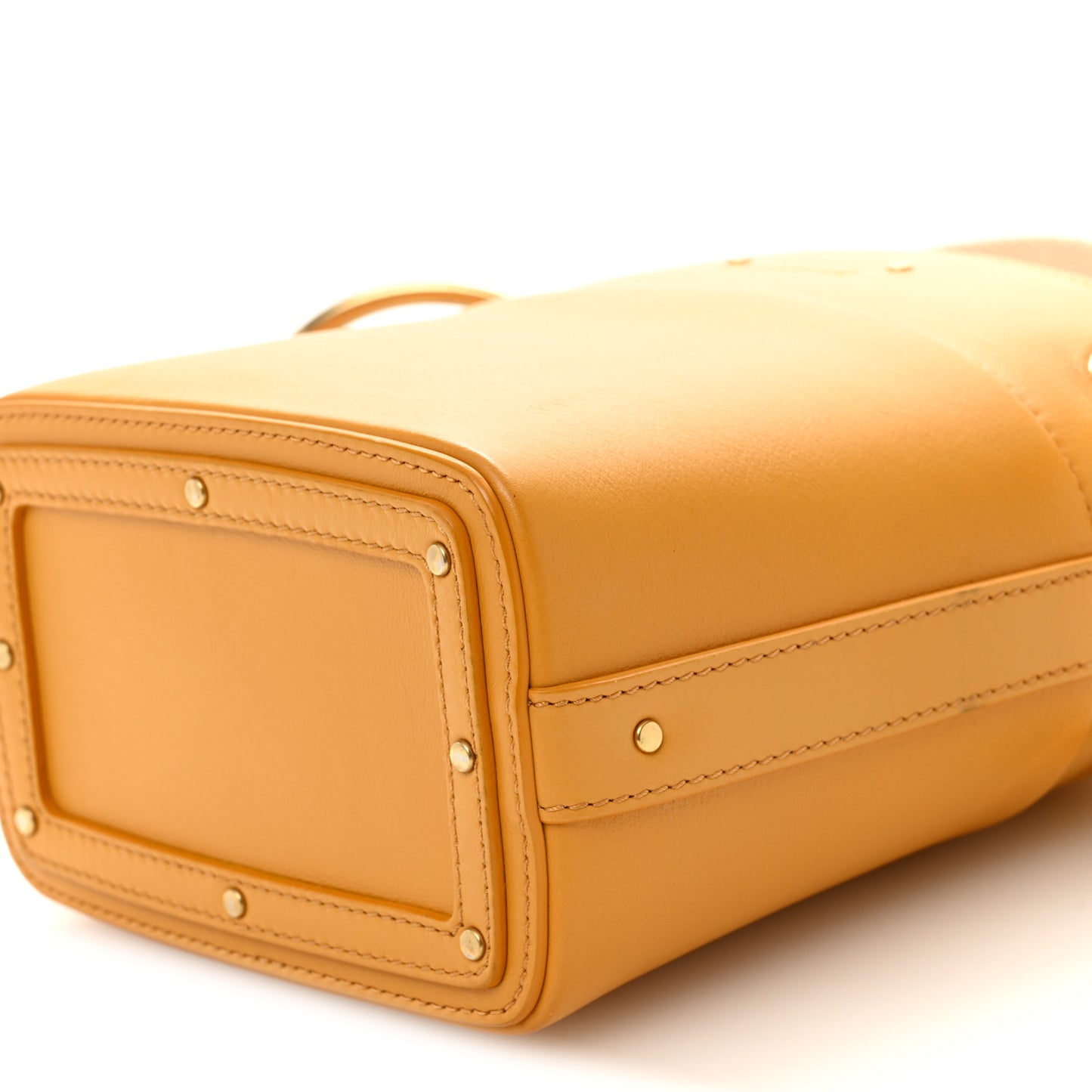 Smooth Calfskin Small Roy Bucket Bag Burning Camel