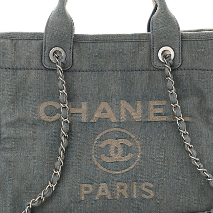 Chanel Denim Small Deauville Tote Light Blue 9 of 13
