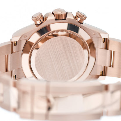 Rolex 18K Everose Gold 40mm Oyster Perpetual Cosmograph Daytona Watch Sundust Black 116505 4 of 5