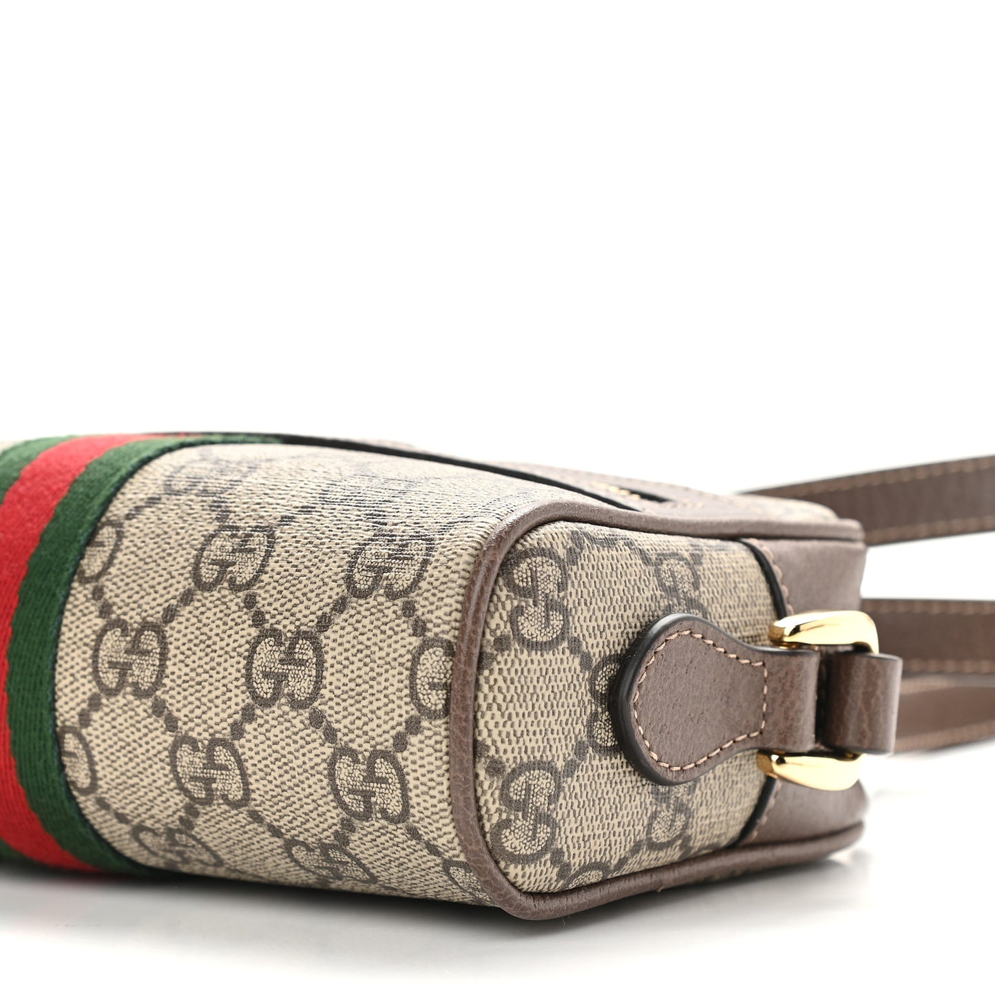 GG Supreme Monogram Web Mini Ophidia Shoulder Bag Brown