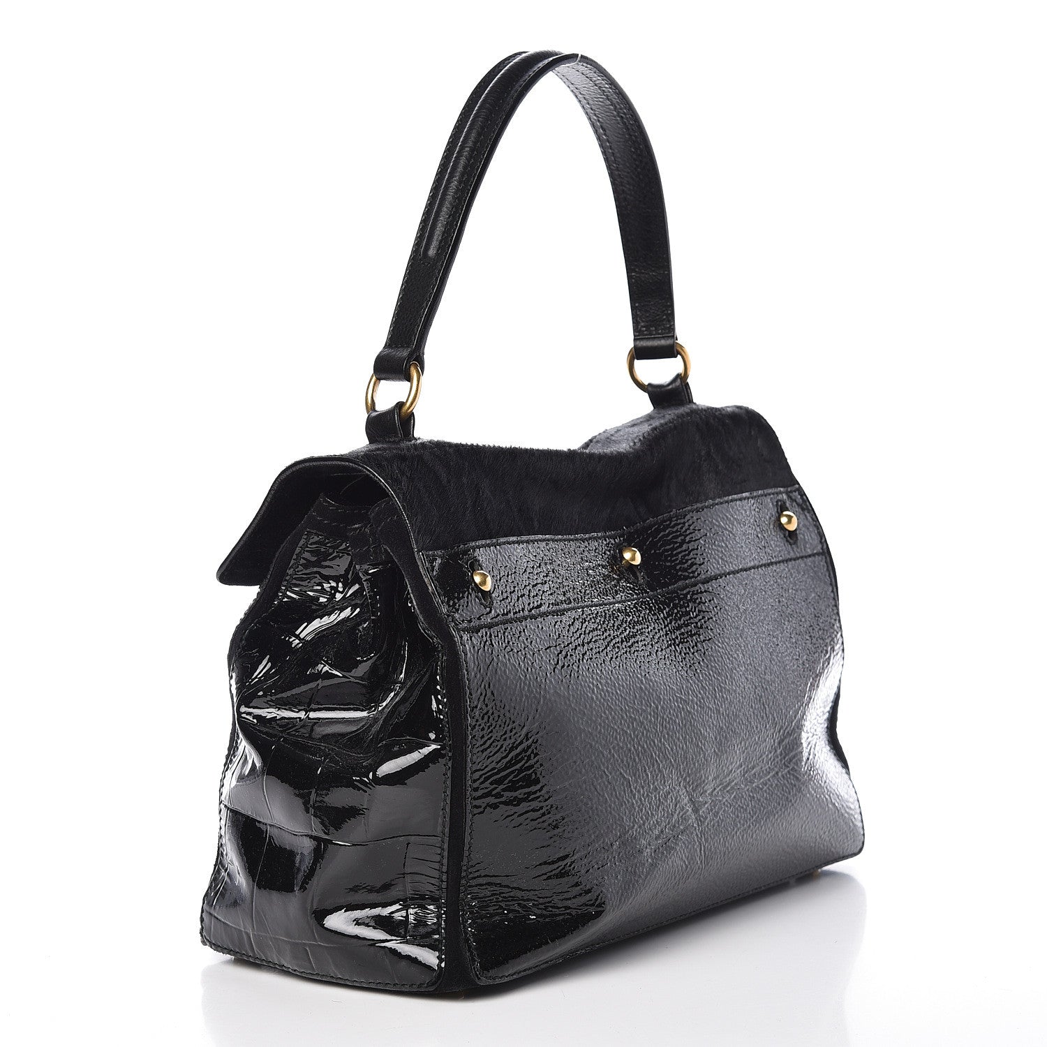 Saint Laurent Pony Hair Patent Medium Muse Two Black 3 of 15