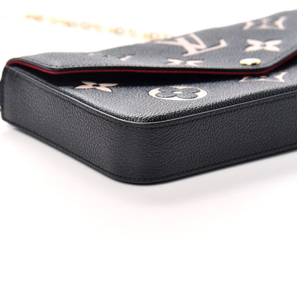 Louis Vuitton Empreinte Monogram Giant Felicie Pochette Black Beige 6 of 10