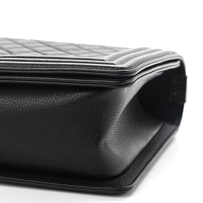 Chanel Grained Calfskin Quilted New Medium Boy Flap Black 9 of 9
