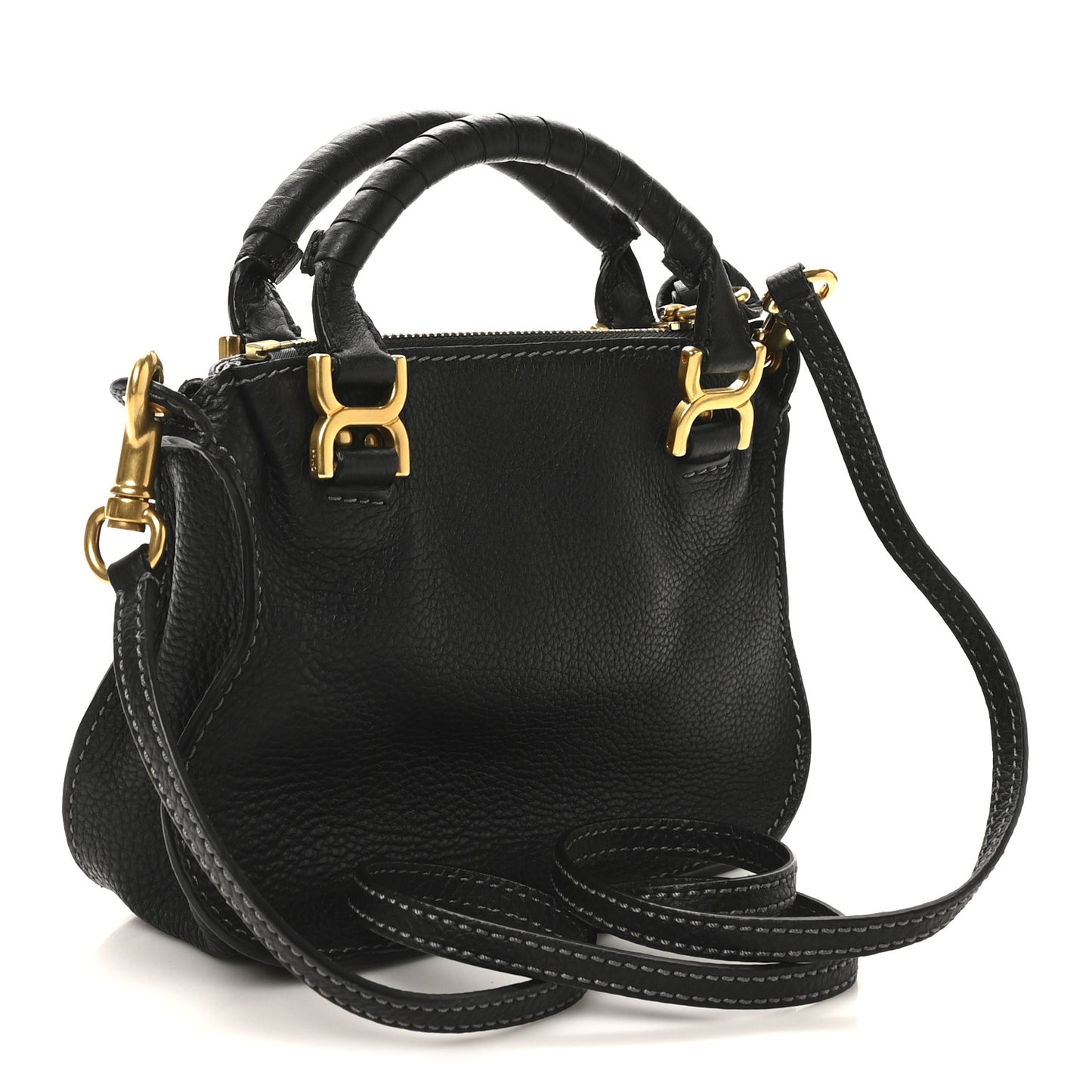 Calfskin Mini Marcie Satchel Black