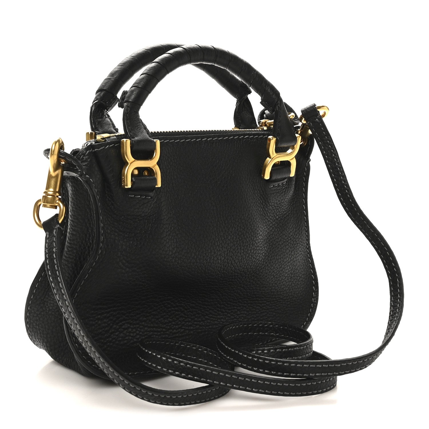 Chloe Calfskin Mini Marcie Satchel Black 3 of 9