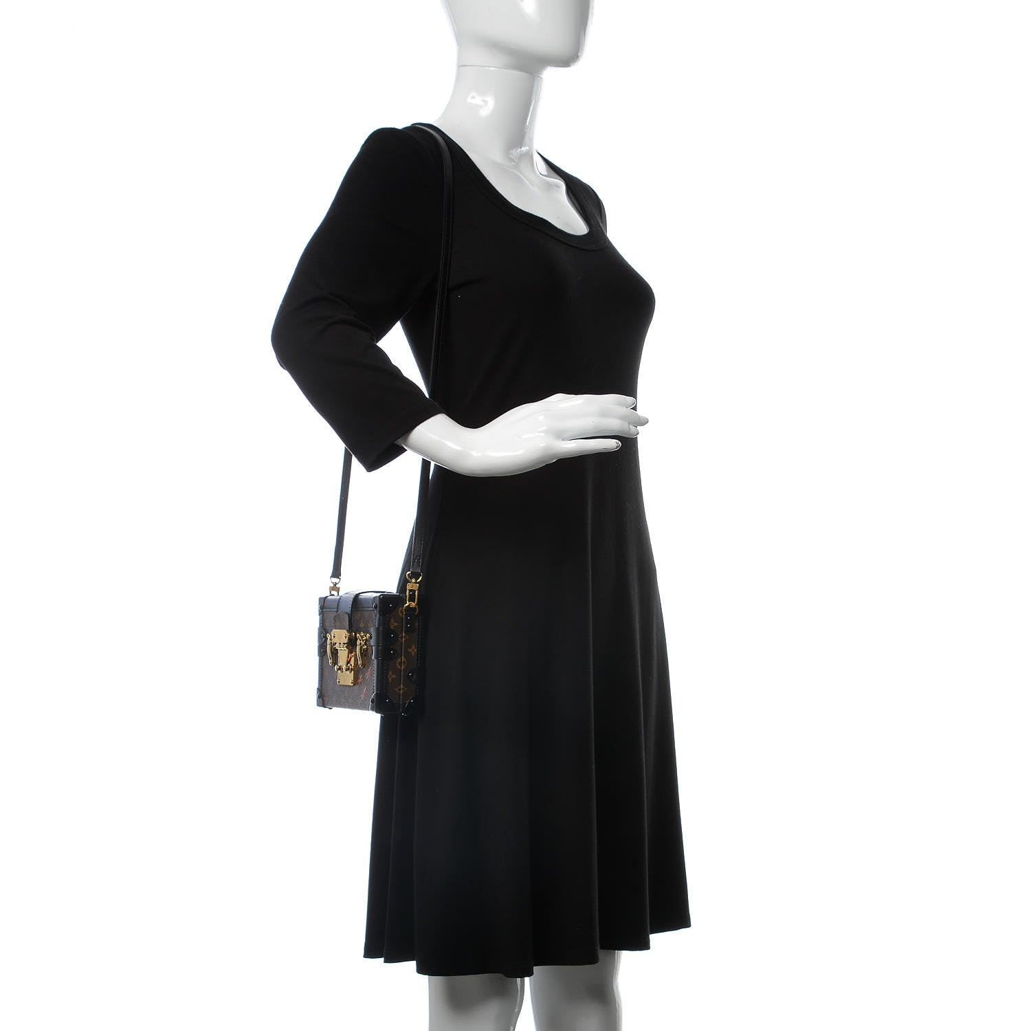 Louis Vuitton Monogram Petite Malle Black 2 of 9