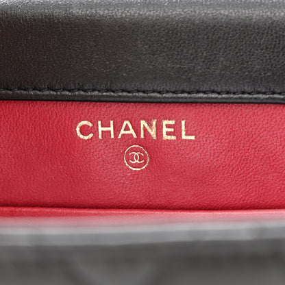 Chanel Lambskin Quilted Pearl Crown Phone Holder Black 6 of 11