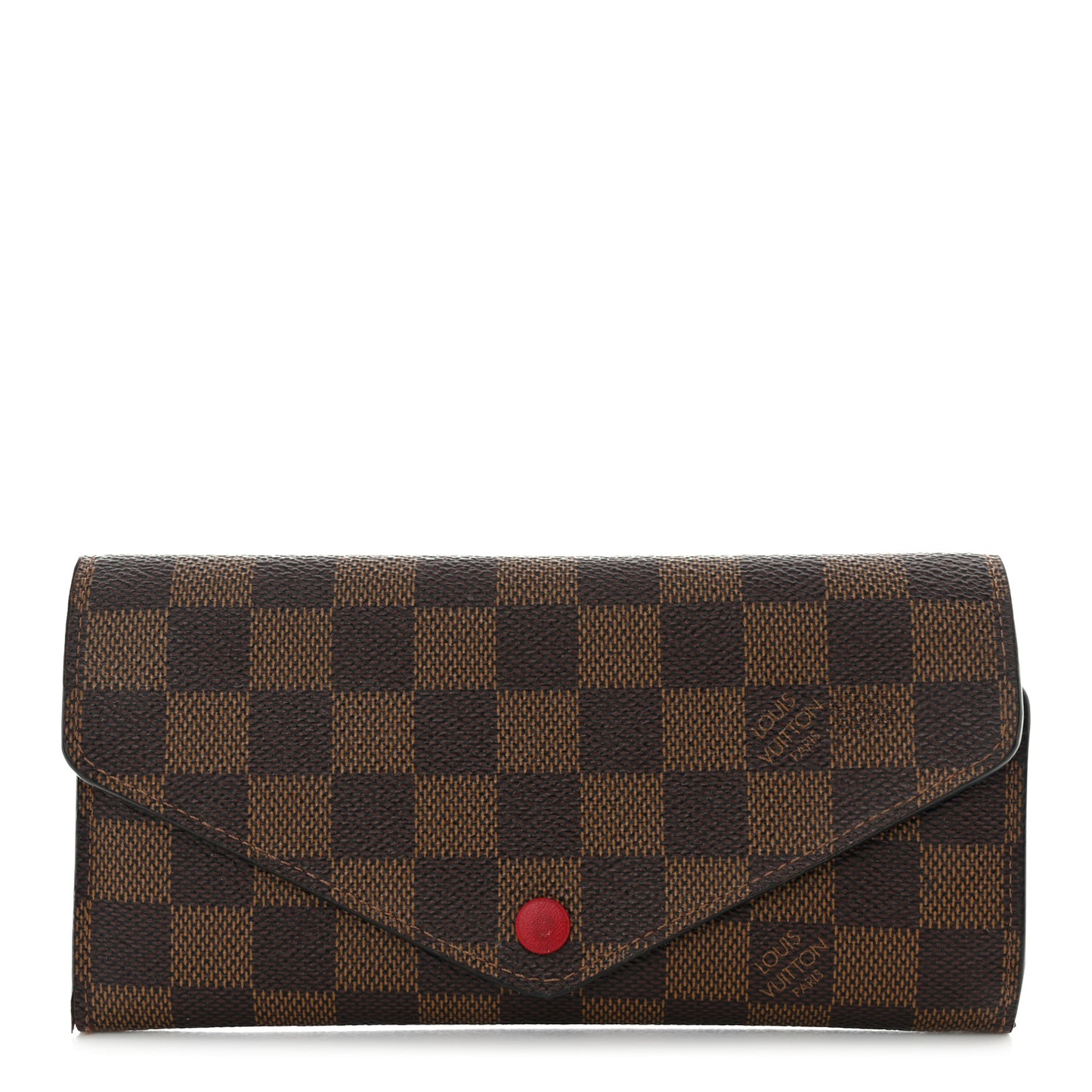 Damier Ebene Josephine Wallet Red