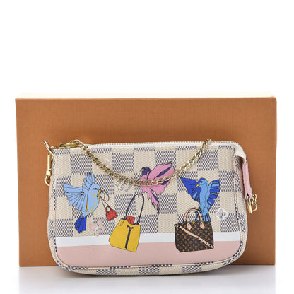 Louis Vuitton Damier Azur 2018 Christmas Animation Mini Pochette Accessories 8 of 8