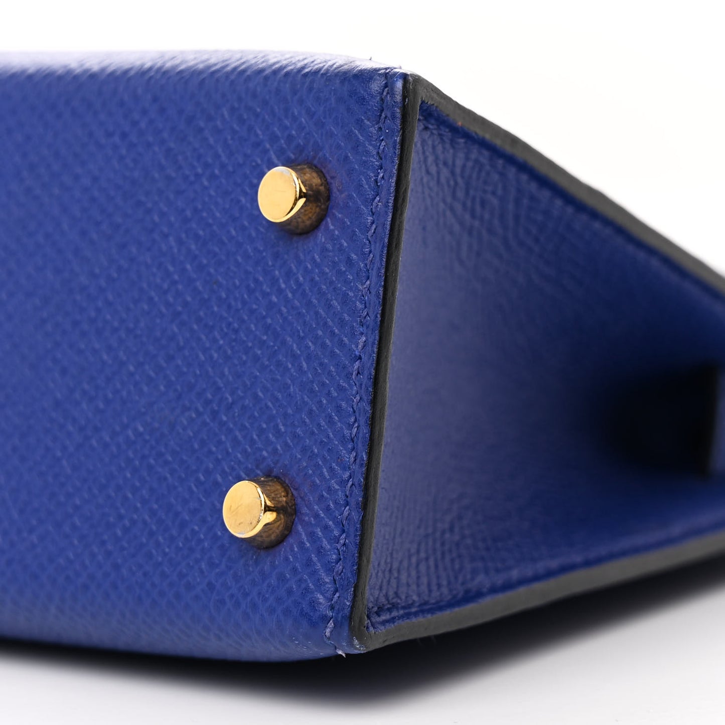 Epsom Mini Kelly Sellier 20 Bleu Electrique