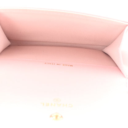 Chanel Caviar Quilted Crystal CC Flap Card Holder Pink 5 of 9