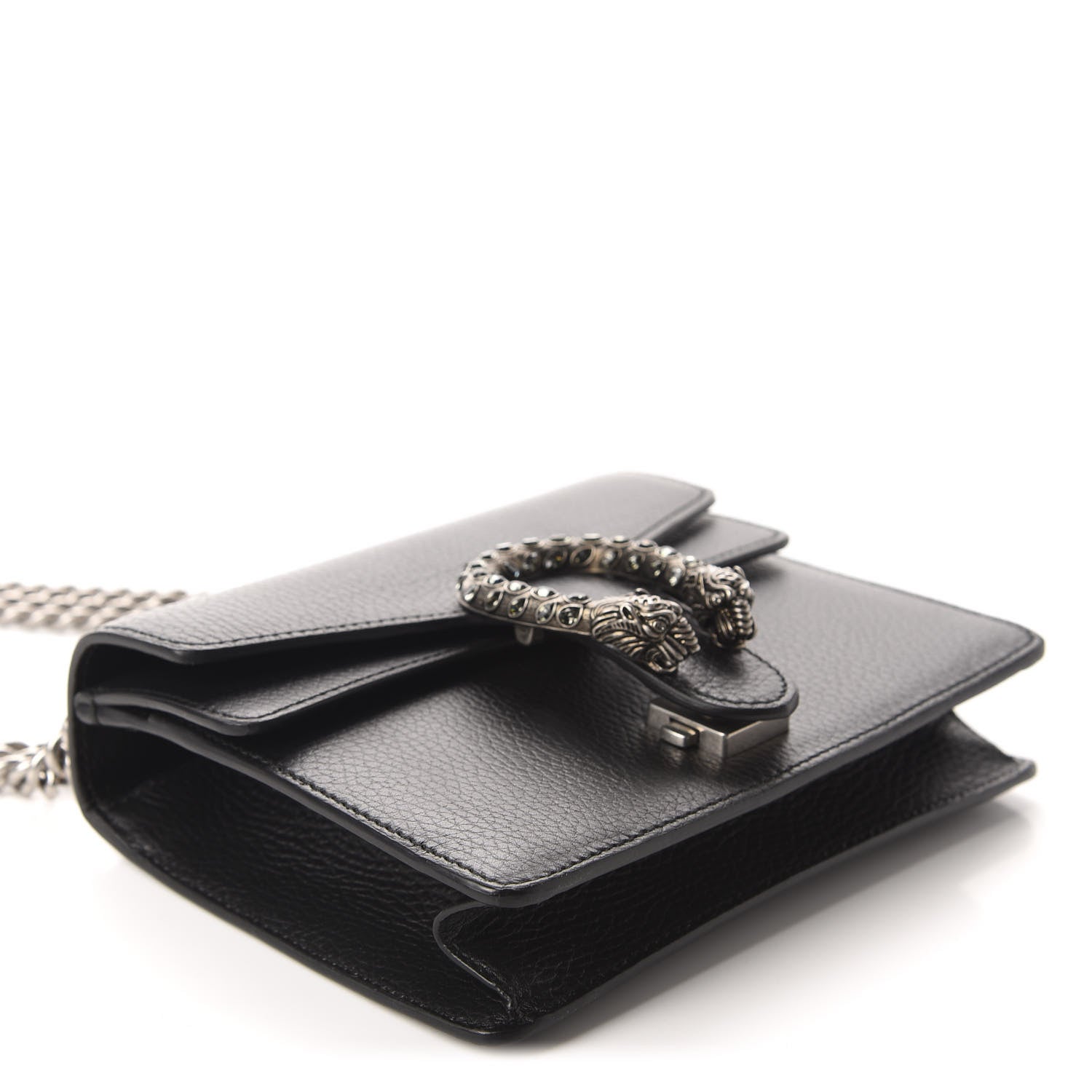 Gucci Calfskin Mini Dionysus Shoulder Bag Black 4 of 10