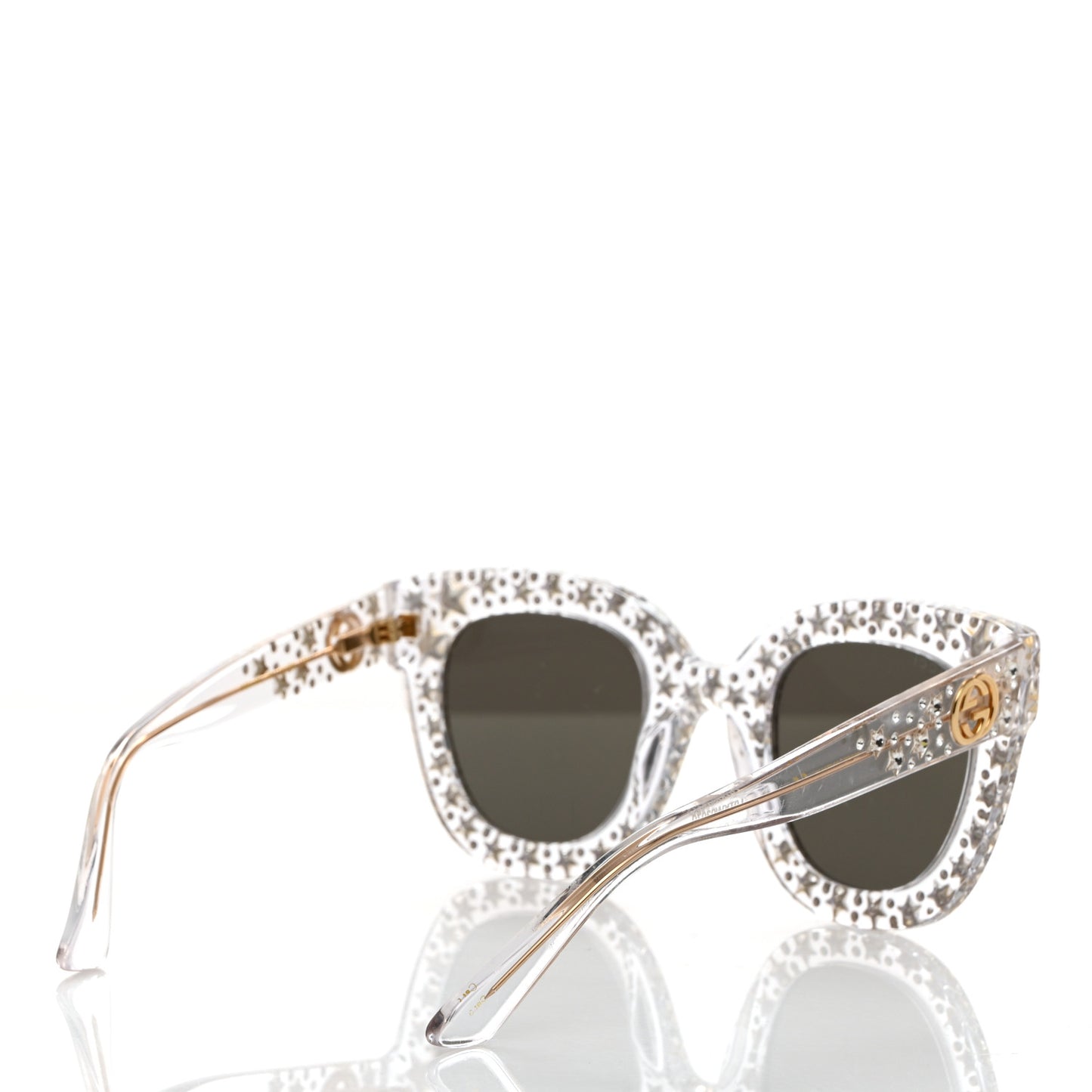 Acetate Crystal Oversize Mirrored Star Sunglasses GG0116S