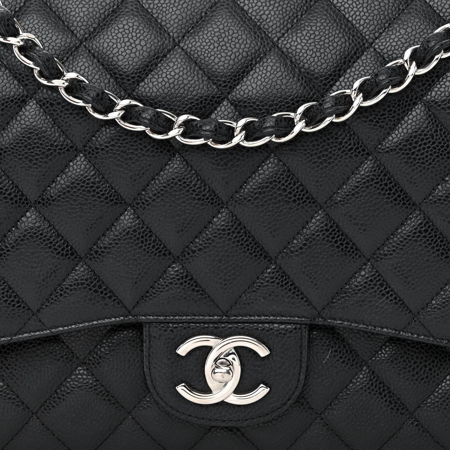 Chanel Caviar Quilted Maxi Double Flap Black 8 of 14