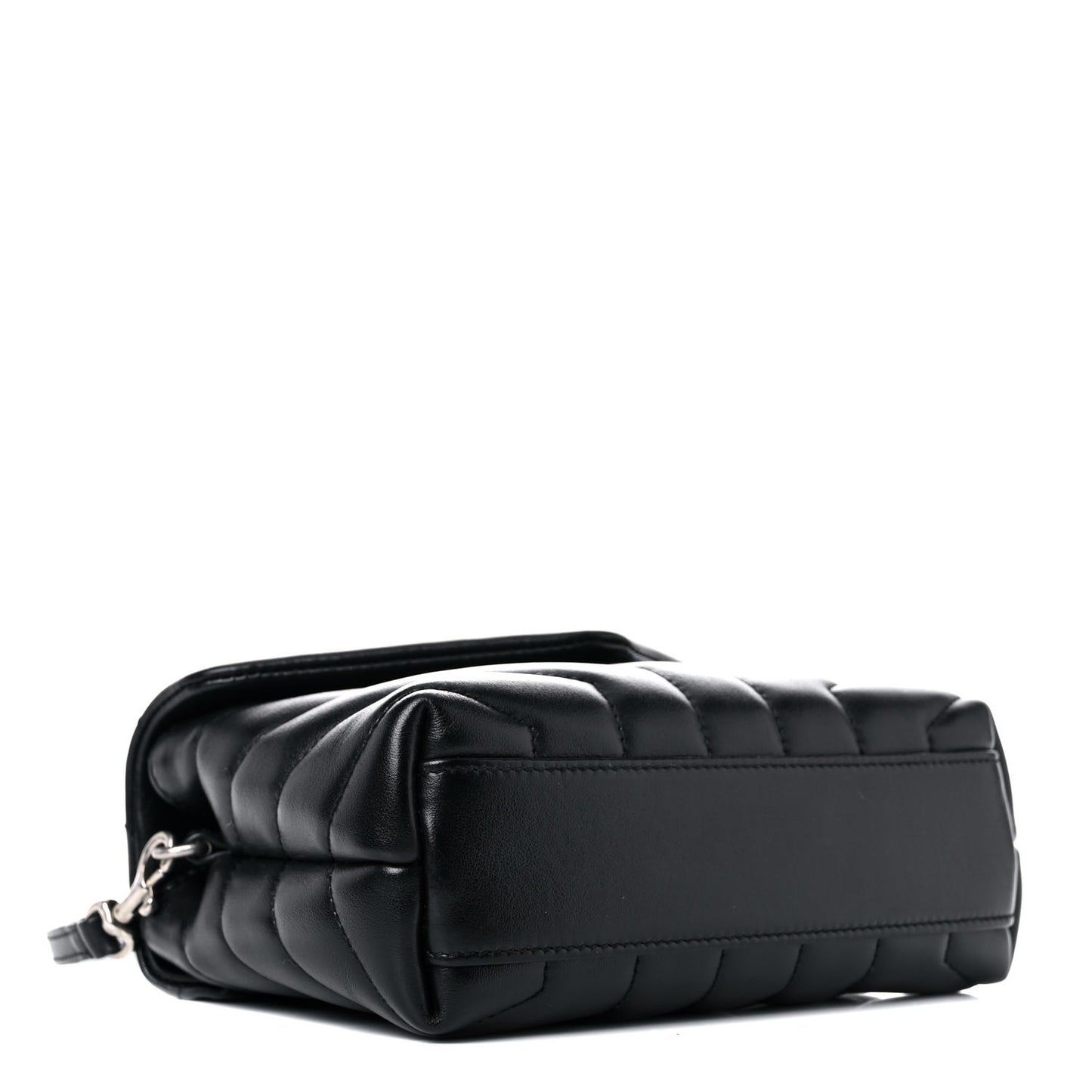 Calfskin Y Quilted Monogram Toy Loulou Crossbody Bag Black