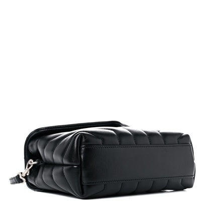 Saint Laurent Calfskin Y Quilted Monogram Toy Loulou Crossbody Bag Black 4 of 16