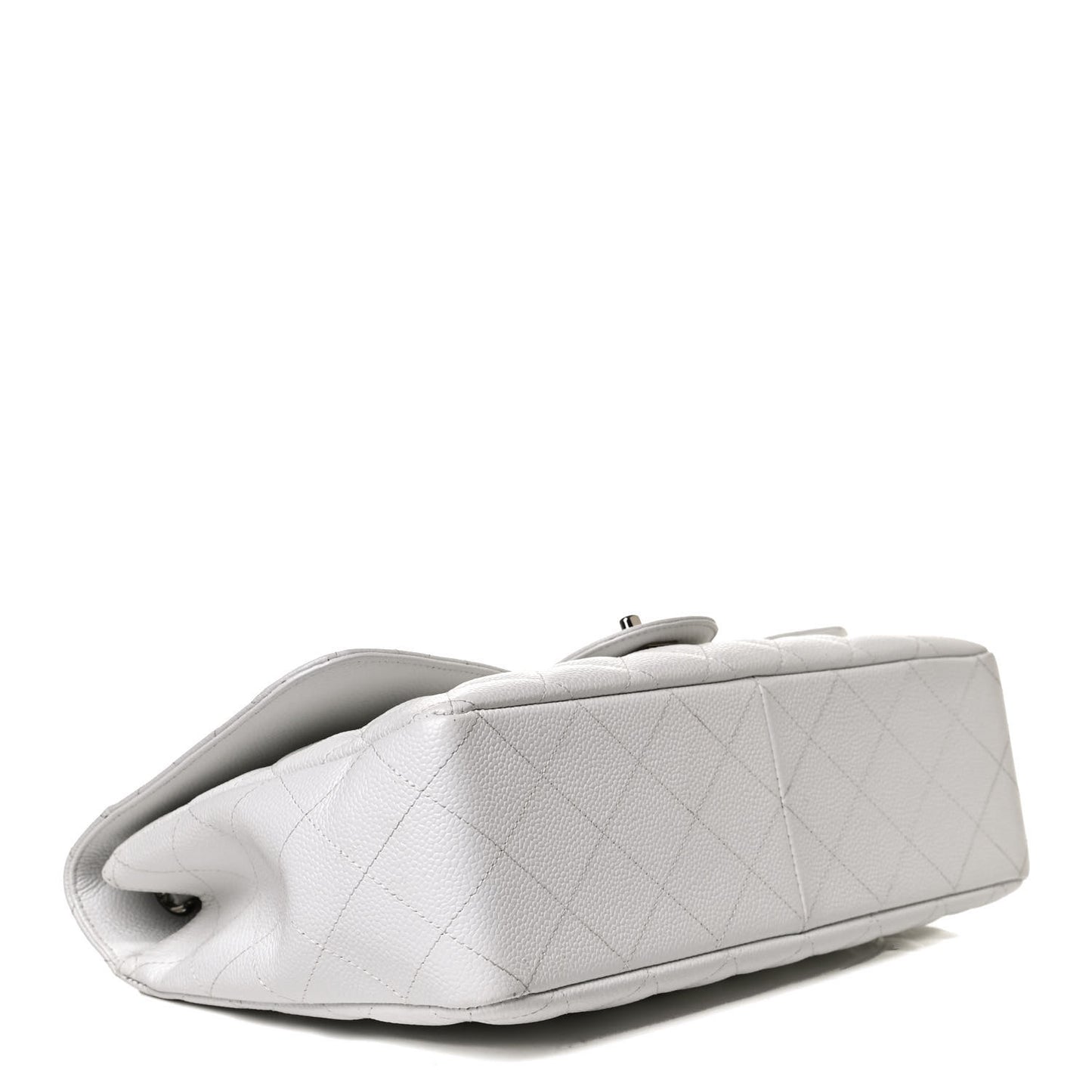 Caviar Quilted Jumbo Single Flap White
