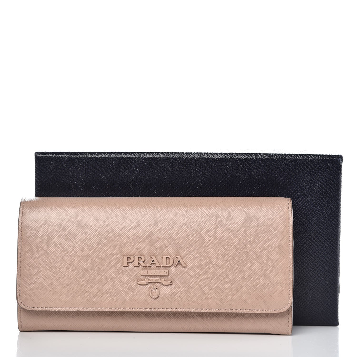 Prada Saffiano Shine Monochrome Wallet Cipria 10 of 10