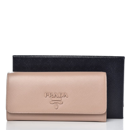 Prada Saffiano Shine Monochrome Wallet Cipria 10 of 10