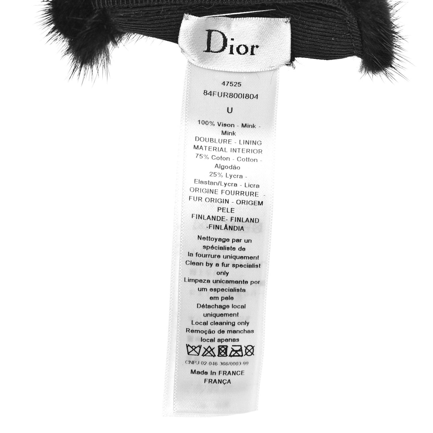 Mink Logo Cuffs Black White
