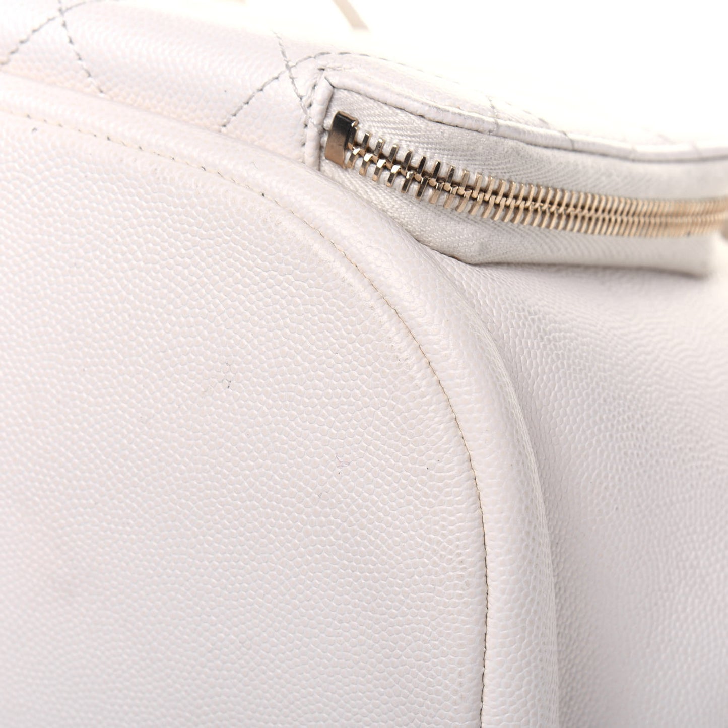 Caviar Quilted Business Affinity Backpack White
