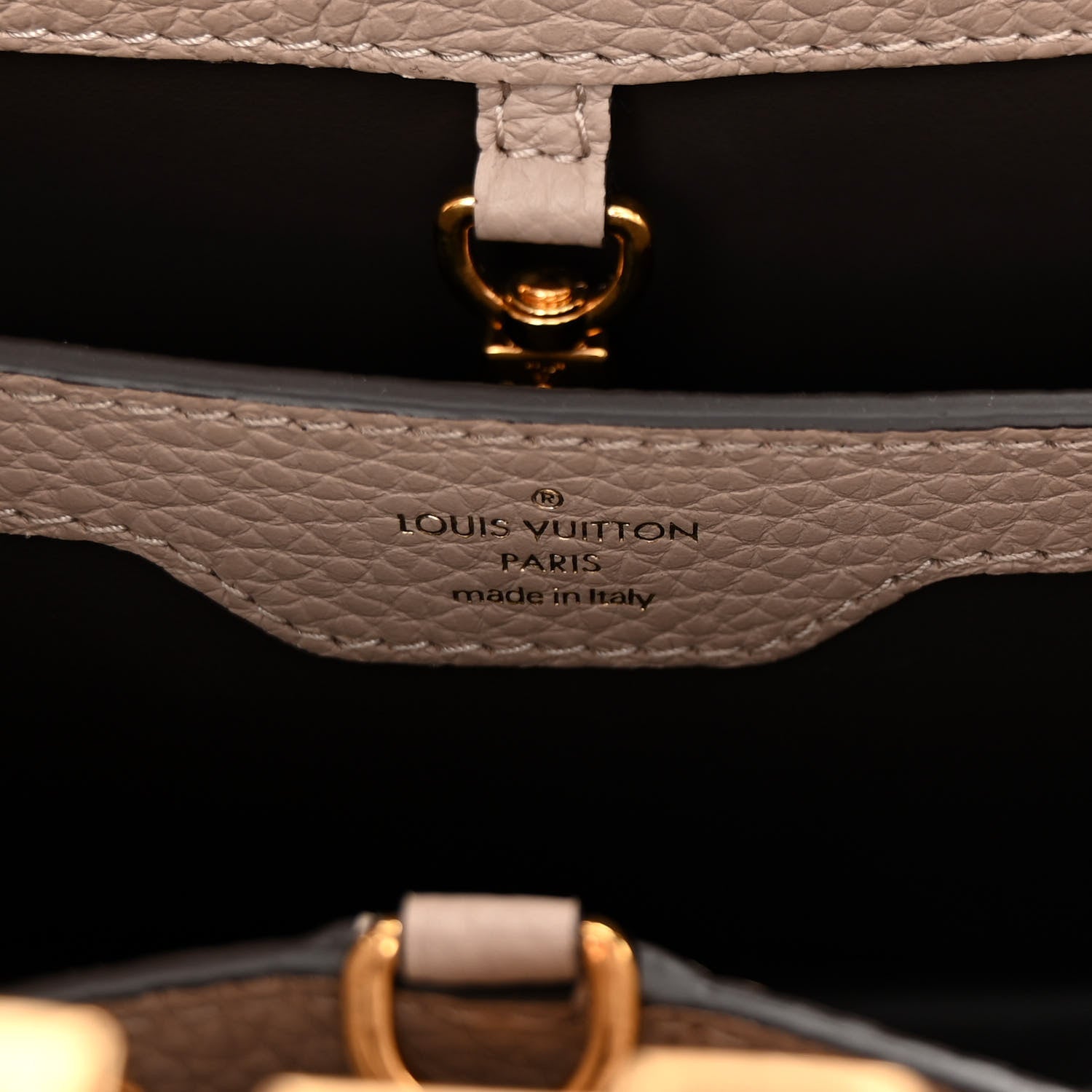 Louis Vuitton Taurillon Capucines BB Galet 6 of 9