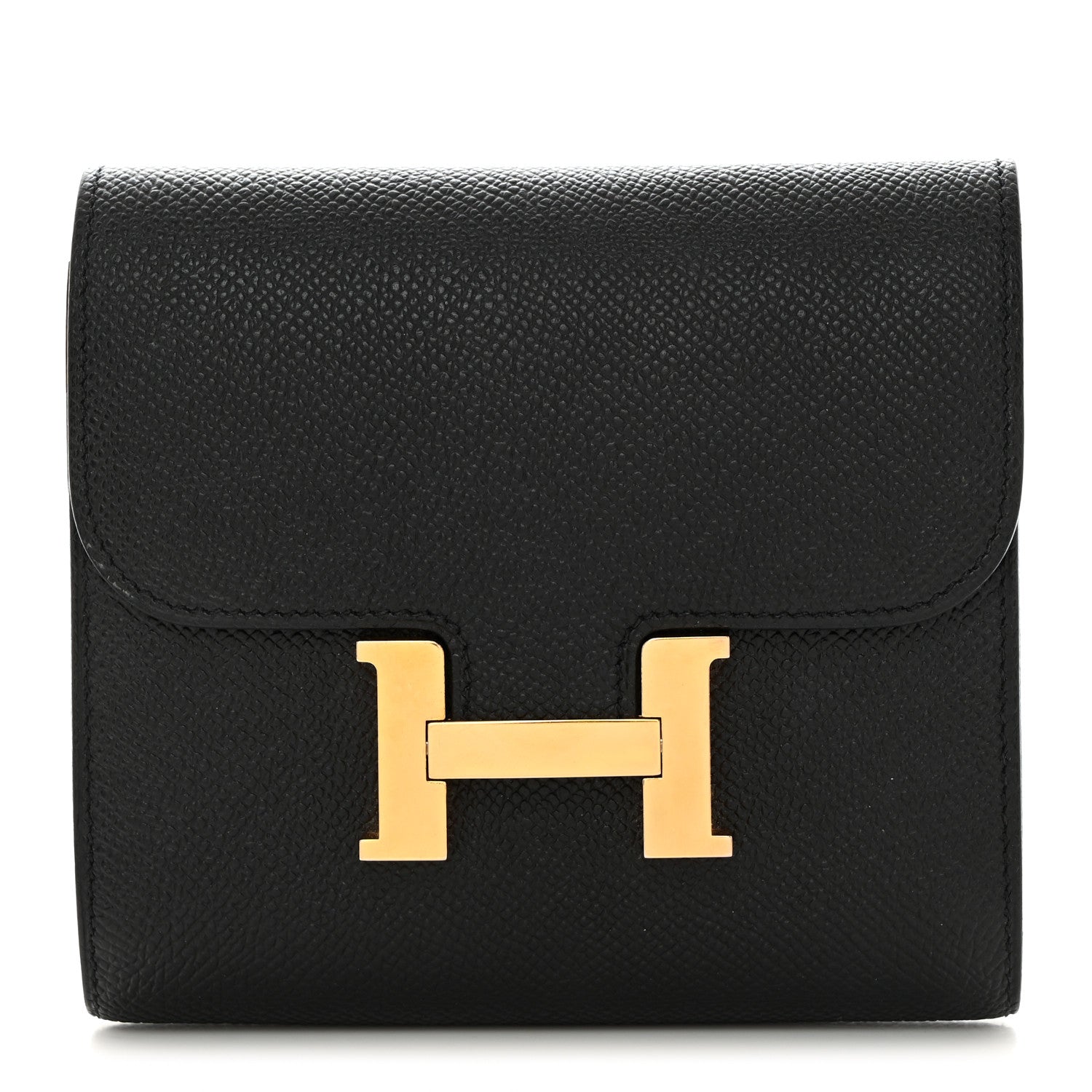 Hermes Epsom Constance Compact Passant Wallet Black 1 of 8
