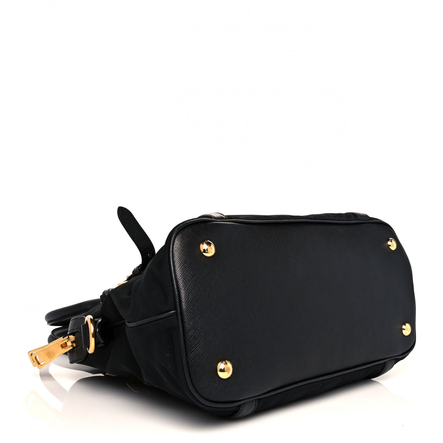 Tessuto Nylon Saffiano Tote Black