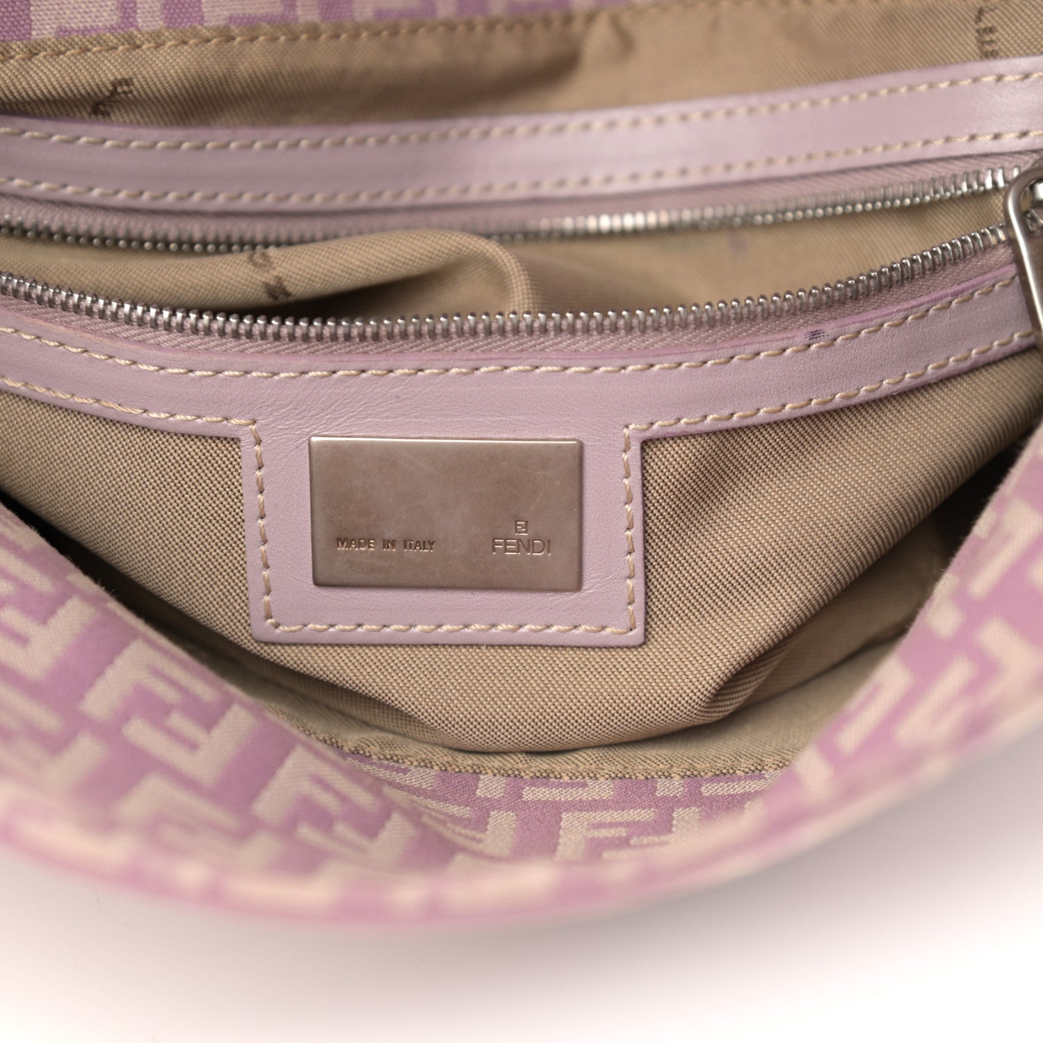 Fendi Zucchino Cuoio Baguette Lilla 6 of 14