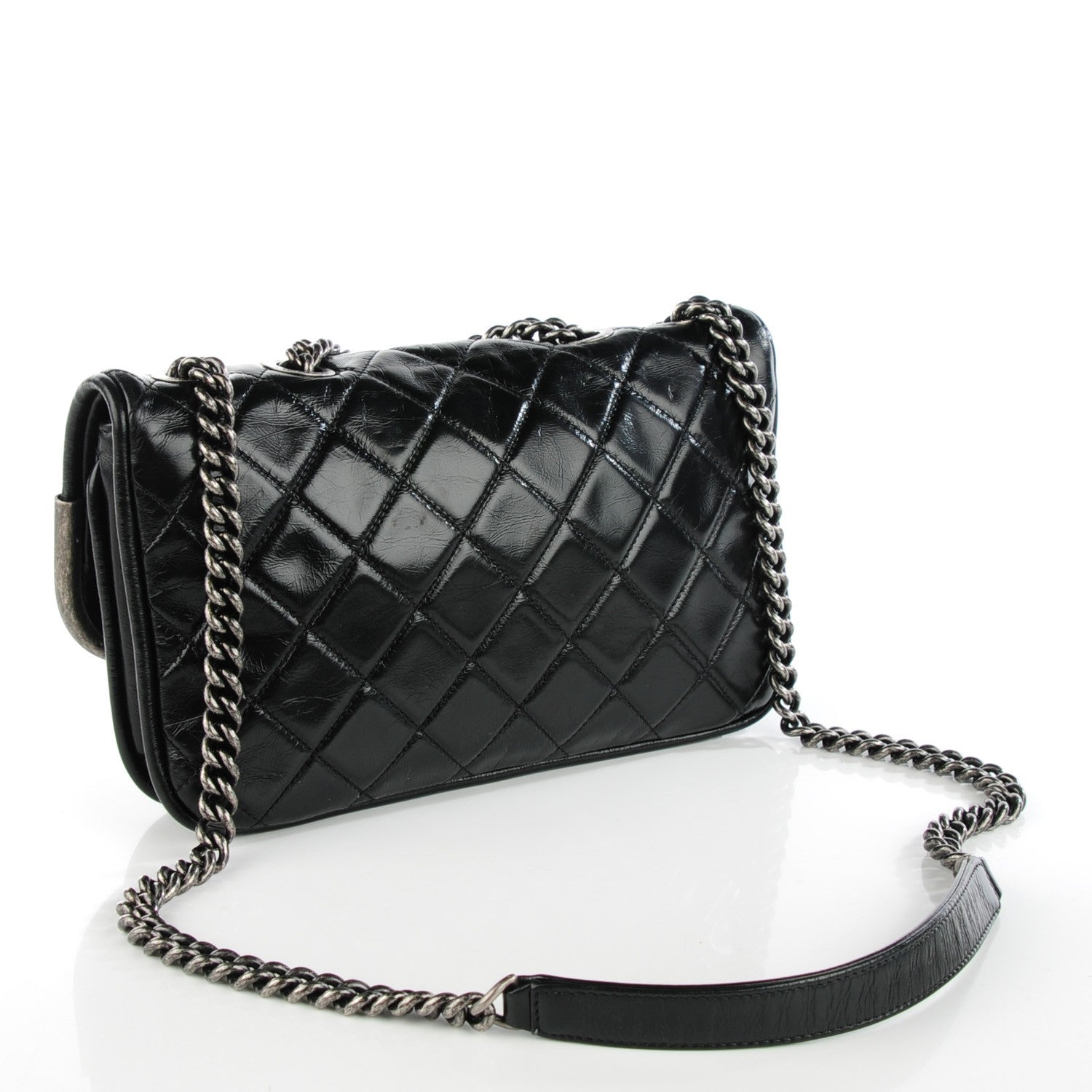 Chanel Glazed Calfskin Quilted Flap Black 3 of 7