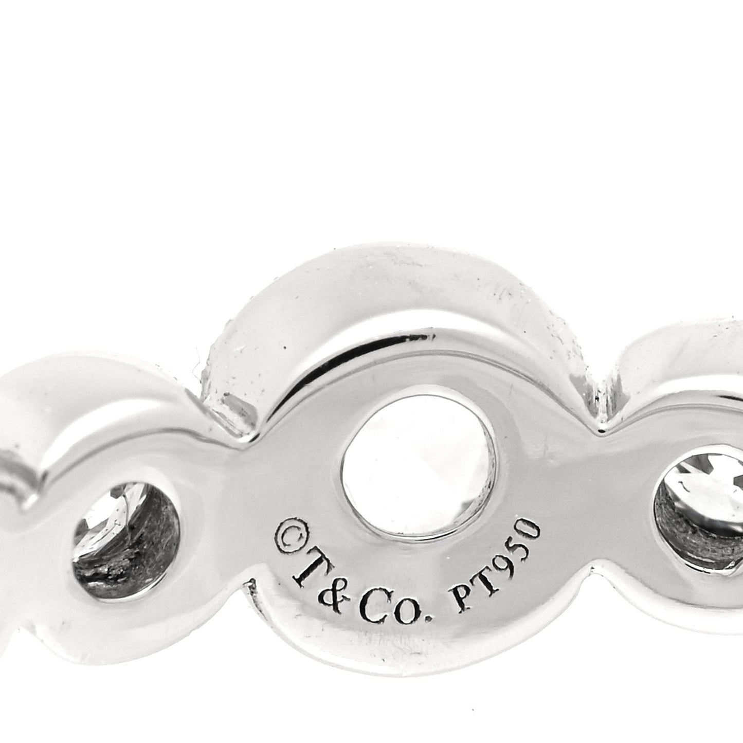 Platinum Diamond Narrow Cobblestone Band Ring 54 6.75