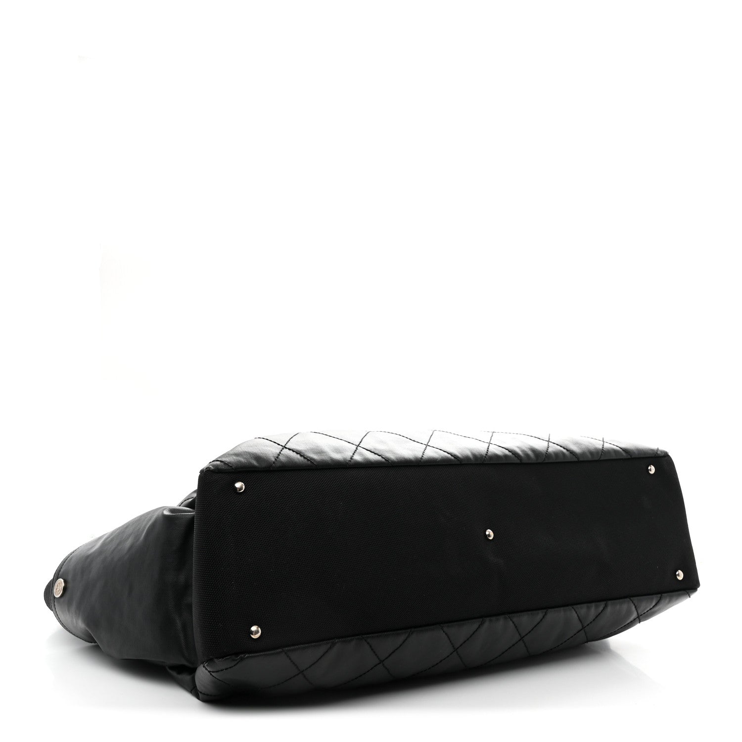Chanel Coated Canvas Stitched XL Paris Biarritz Tote Black 1820003