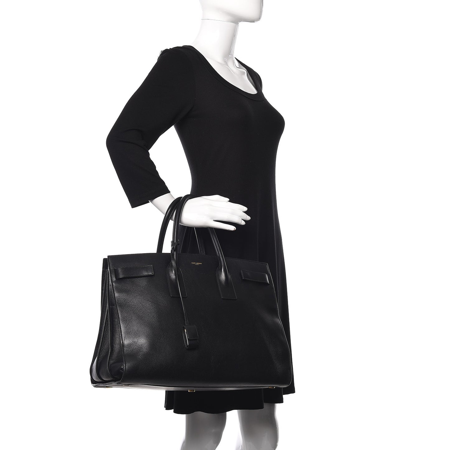 Calfskin Large Sac De Jour Carryall Black