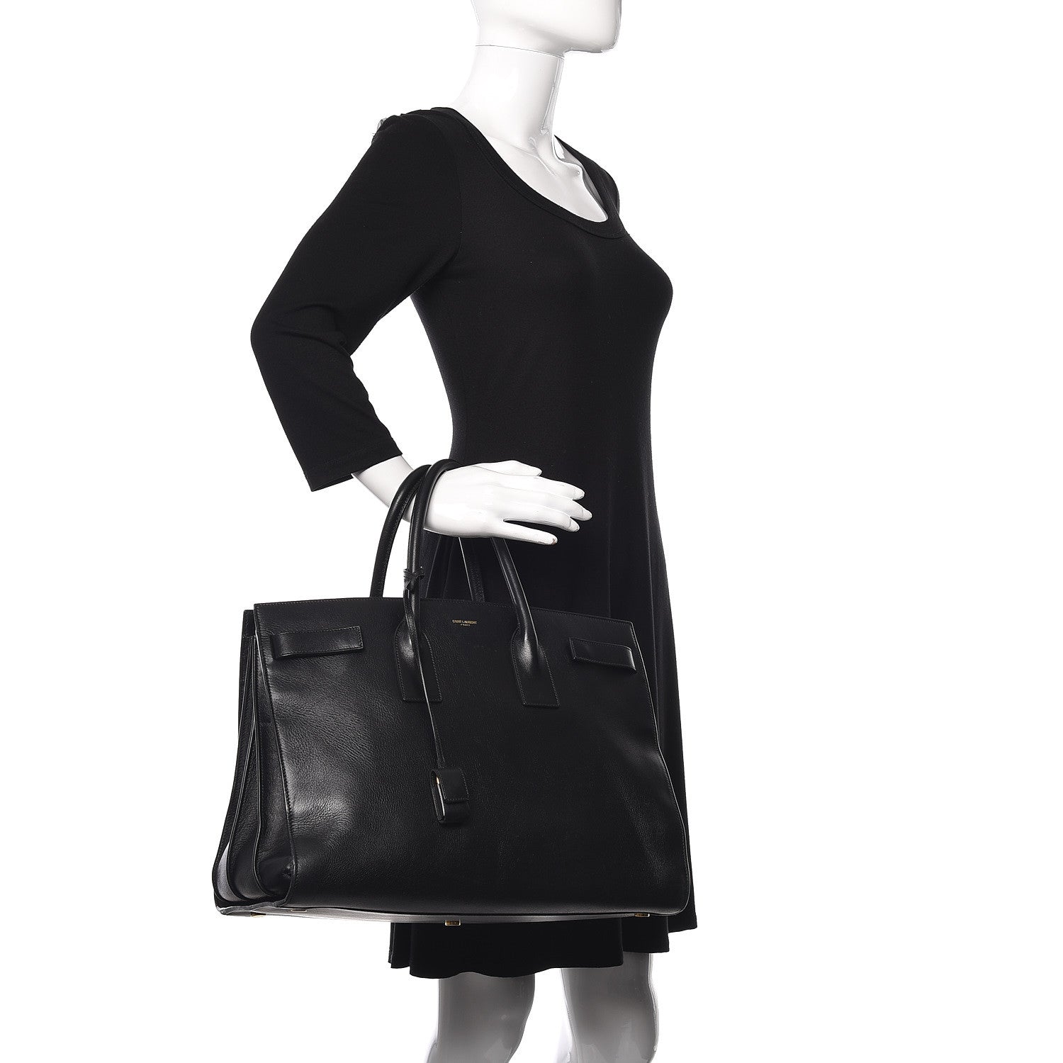 Saint Laurent Calfskin Large Sac De Jour Carryall Black 2 of 16