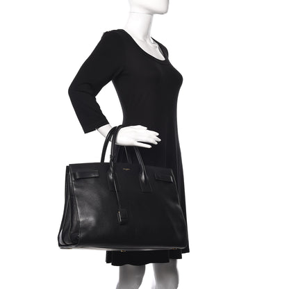 Saint Laurent Calfskin Large Sac De Jour Carryall Black 2 of 16