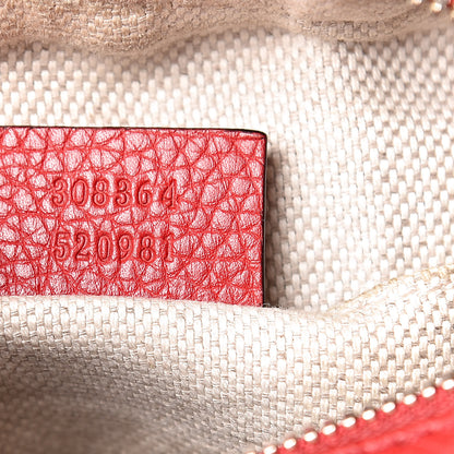 Gucci Pebbled Calfskin Small Soho Disco Bag Tabasco Red 9 of 13