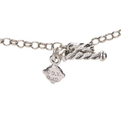David Yurman Sterling Silver Pearl 3.5mm Chain Necklace 5 of 6