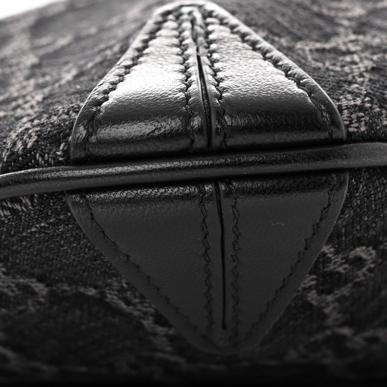 Gucci Jacquard Black Denim GG Monogram Horsebit Slim Small Shoulder Bag Black Grey 9 of 10