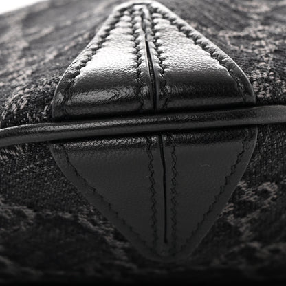Gucci Jacquard Black Denim GG Monogram Horsebit Slim Small Shoulder Bag Black Grey 9 of 10