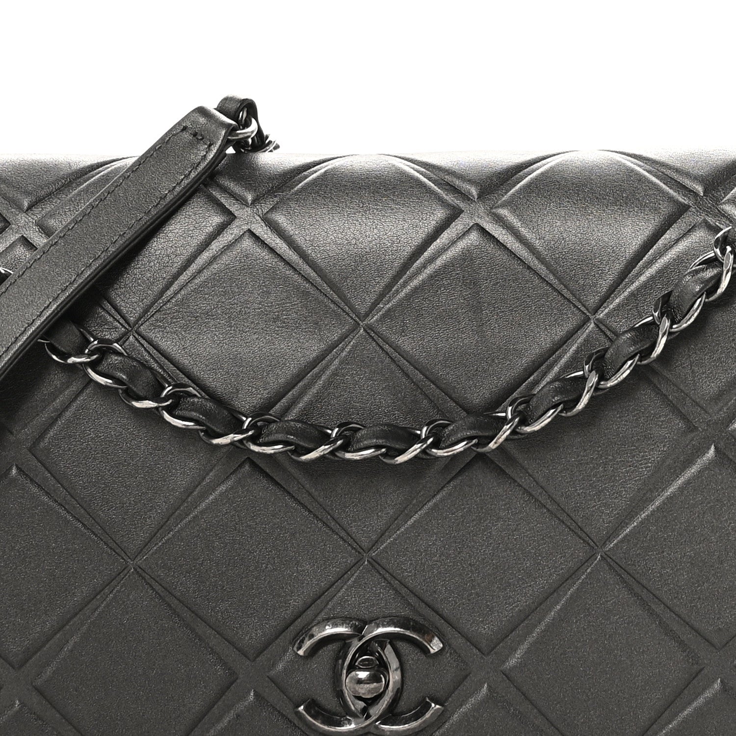 Chanel Calfskin Small Propeller Flap Charcoal 9 of 12