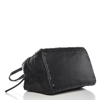 Chanel Caviar Square Stitched Medium Tote Black 4 of 7